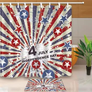 July 4 Independence Day Bathroom Shower Curtain Waterproof Fabric w/12 Hooks
July 4 Independence Day Bathroom Shower Curtain Waterproof Fabric w/12 Hooks