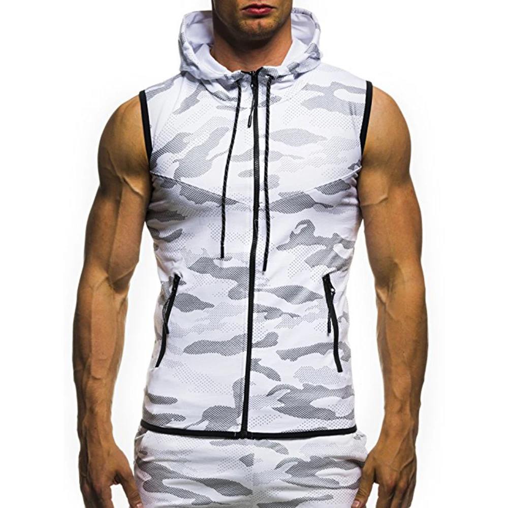 2019 Summer Men's Leisure Sleeveless Camouflage Cotton Hooded Vests Bodybuilding Tank Tops Slim Fits Tee Male Vest Clothing D40
2019 Summer Men's Leisure Sleeveless Camouflage Cotton Hooded Vests Bodybuilding Tank Tops Slim Fits Tee Male Vest Clothing D40