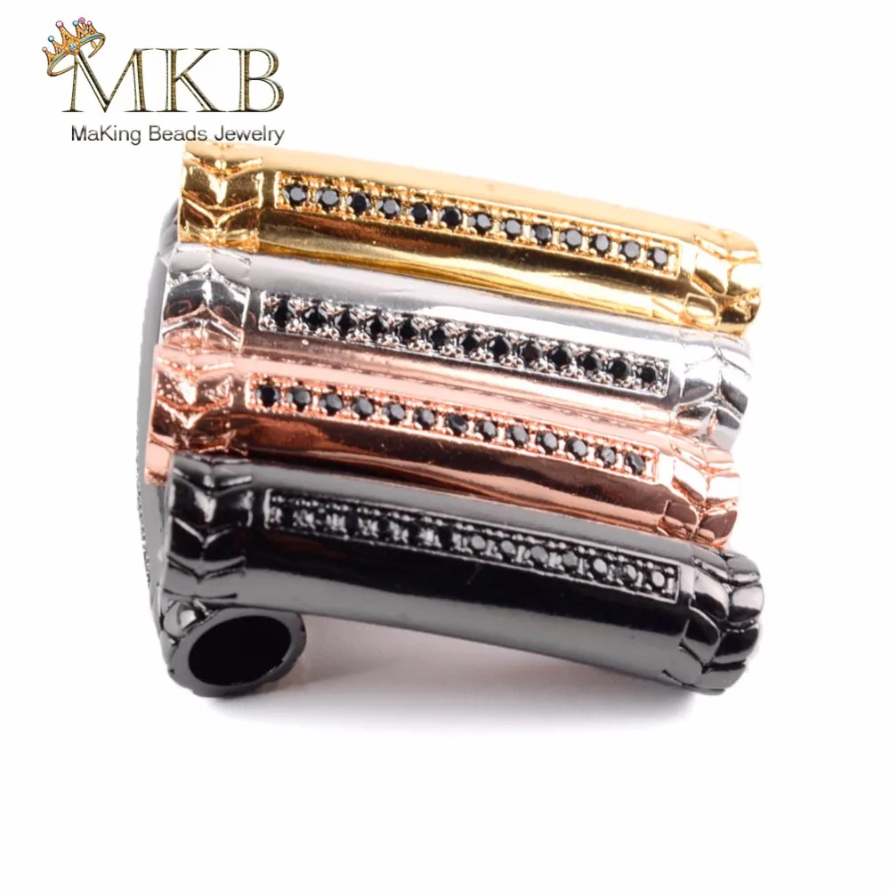 4Colors Black Micro Pave Cubic Zirconia Tube Beads For Jewelry Making 45*8mm Metal Copper Charm Beads Fit Diy Bracelet Jewellery
4Colors Black Micro Pave Cubic Zirconia Tube Beads For Jewelry Making 45*8mm Metal Copper Charm Beads Fit Diy Bracelet Jewellery