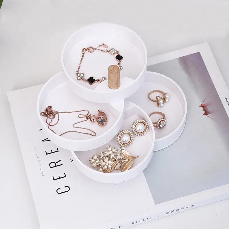 Plastic Makeup Organizer Cylindrica Jewelry Box rotatable Four-layer Cosmetic Organizer Ring Lipstick Rack Necklace Organizer
Plastic Makeup Organizer Cylindrica Jewelry Box rotatable Four-layer Cosmetic Organizer Ring Lipstick Rack Necklace Organizer