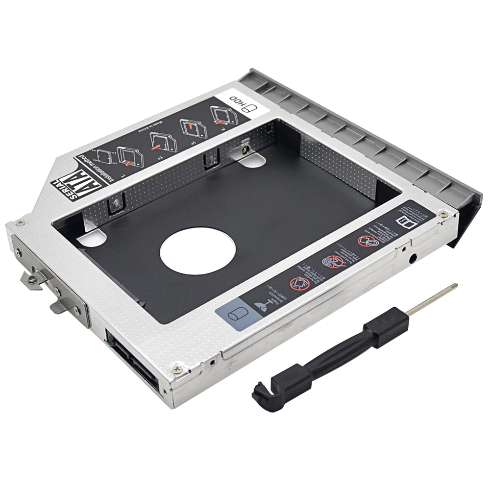 Высокое качество 2nd HDD Caddy 12 7 мм SATA III 2 5 "SSD жесткий диск чехол для HP EliteBook 8460p 8470p