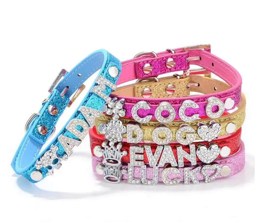 Bling Personalized Pet Dog Collar Rhinestone DIY A-Z Letter Customized Free Name Diamond Bucklet XS S M L
Bling Personalized Pet Dog Collar Rhinestone DIY A-Z Letter Customized Free Name Diamond Bucklet XS S M L