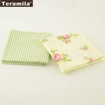 Teramila Cotton Fabric 2 Pcs/lot Twill Clothing Green Flower Designs 50cmx100cm Sewing Bedding High Quality Home Textile
Teramila Cotton Fabric 2 Pcs/lot Twill Clothing Green Flower Designs 50cmx100cm Sewing Bedding High Quality Home Textile