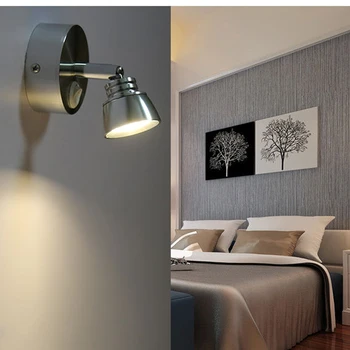 Getop LED Wall Lamp 360 degree rotation adjustable bedside light silver simple wall lamp modern lamp AC 110V 220V
Getop LED Wall Lamp 360 degree rotation adjustable bedside light silver simple wall lamp modern lamp AC 110V 220V