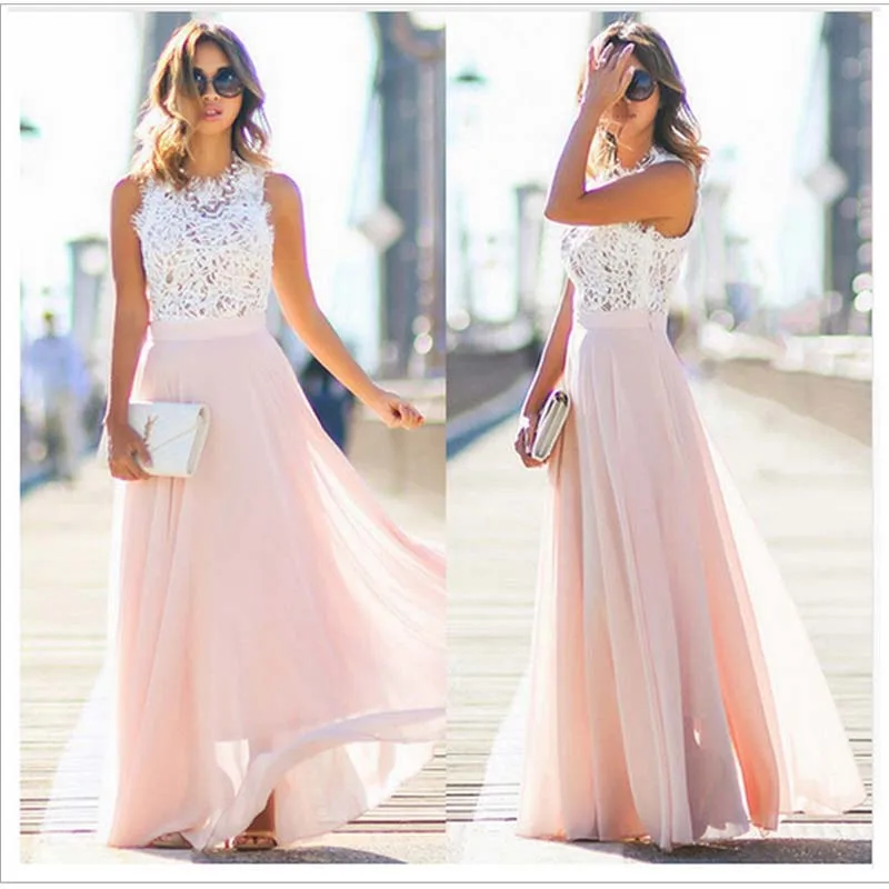 Summer Vogue Women Sexy Lace Dress Femme Vestidos Chiffon Maxi Dress Transparent Tulle Dress Party Mesh Long Dress Mujer Pink
Summer Vogue Women Sexy Lace Dress Femme Vestidos Chiffon Maxi Dress Transparent Tulle Dress Party Mesh Long Dress Mujer Pink