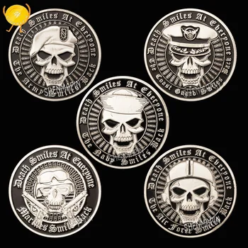 US Department of State Coast Guard Marine Corps The Navy Air Force Commemorative Coin Warrior Skull Head Honor Coins Collection
US Department of State Coast Guard Marine Corps The Navy Air Force Commemorative Coin Warrior Skull Head Honor Coins Collection