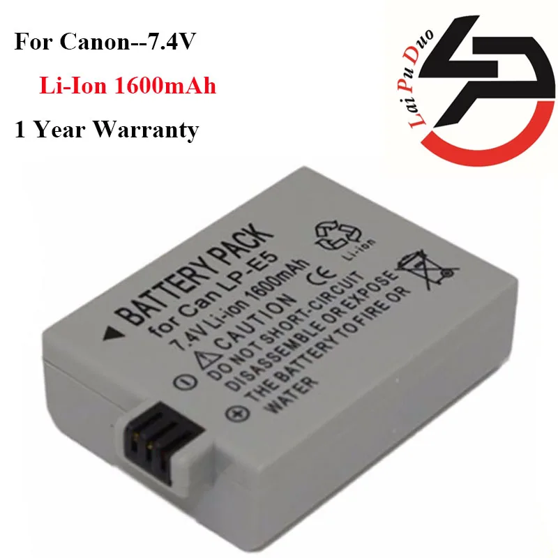 Brand New 875mah High Quality Replacement Camera Battery For Canon LP-E5 EOS1000D EOS450D EOS 500D EOS F EOSX2 EOSX3
Brand New 875mah High Quality Replacement Camera Battery For Canon LP-E5 EOS1000D EOS450D EOS 500D EOS F EOSX2 EOSX3