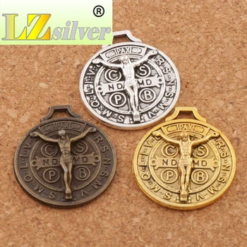 Saint Jesus Benedict Patron Medal Crucifix Cross 70pcs zinc alloy Bronze Charm Beads Pendants 24x21mm L1658
Saint Jesus Benedict Patron Medal Crucifix Cross 70pcs zinc alloy Bronze Charm Beads Pendants 24x21mm L1658
