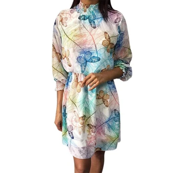 Summer Fashion Dress 2019 Women Elegant Long Mouw Vintage Pattern Women Dress High Neck Women's Dresses
Summer Fashion Dress 2019 Women Elegant Long Mouw Vintage Pattern Women Dress High Neck Women's Dresses