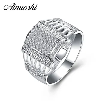 AINOUSHI Classic 925 Sterling Silver Men Wedding Engagement Rings Sona High Quality Male Rings Anniversary Silver Jewelry Gifts
AINOUSHI Classic 925 Sterling Silver Men Wedding Engagement Rings Sona High Quality Male Rings Anniversary Silver Jewelry Gifts