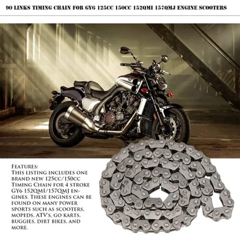 New 90 Links Timing Chain for GY6 125CC 150CC 152QMI 157QMJ Engine Scooters Mopeds ATV Go Kart Quads
New 90 Links Timing Chain for GY6 125CC 150CC 152QMI 157QMJ Engine Scooters Mopeds ATV Go Kart Quads