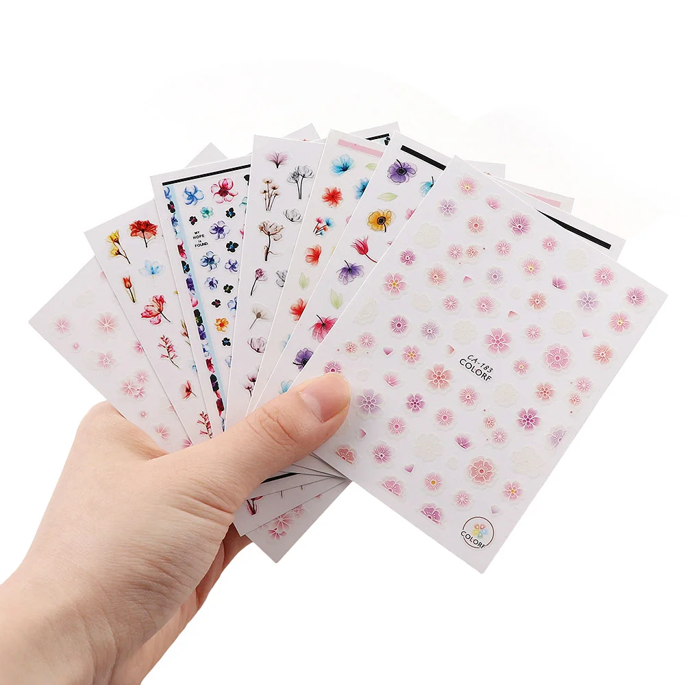 1 Sheet Nail Sticker Color flower Style Design 3D Self Adhesive Sticker Nail Decoration Tools
1 Sheet Nail Sticker Color flower Style Design 3D Self Adhesive Sticker Nail Decoration Tools