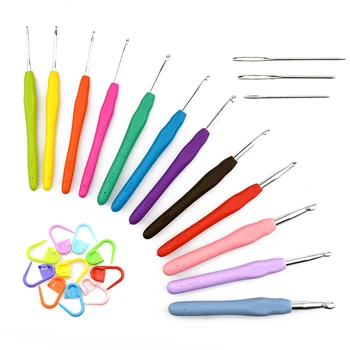 25pcs/Lot Crochet Hooks Set Practical Sweater Weaving Tools Soft Handle Crochet Sets Handicrafts Sewing Knitting Supplies
25pcs/Lot Crochet Hooks Set Practical Sweater Weaving Tools Soft Handle Crochet Sets Handicrafts Sewing Knitting Supplies
