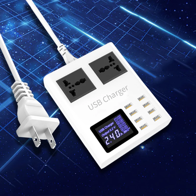 Thbelieve AC Multi USB Charger LED Display 2 AC Charging 8 USB HUB Multi Charging Station Home USE Desktop Socket Power Adapters
Thbelieve AC Multi USB Charger LED Display 2 AC Charging 8 USB HUB Multi Charging Station Home USE Desktop Socket Power Adapters