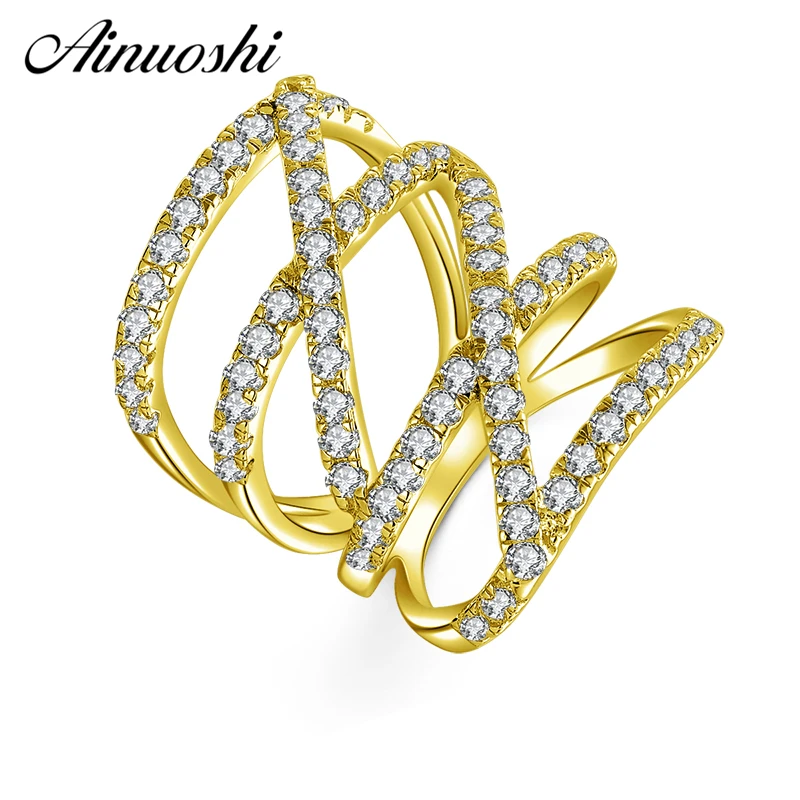 AINUOSHI 10K Solid Yellow Gold Line Weaving Band Cluster Twisted Bague Bridal Ring Wedding Engagement Ring Jewelry for Women Men 
AINUOSHI 10K Solid Yellow Gold Line Weaving Band Cluster Twisted Bague Bridal Ring Wedding Engagement Ring Jewelry for Women Men
