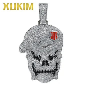 Xukim Jewelry Micro Pave AAA Cubic Zirconia Iced Out Hip Hop Jewelry Black Ops Skeleton Skull Pendant Necklace
Xukim Jewelry Micro Pave AAA Cubic Zirconia Iced Out Hip Hop Jewelry Black Ops Skeleton Skull Pendant Necklace