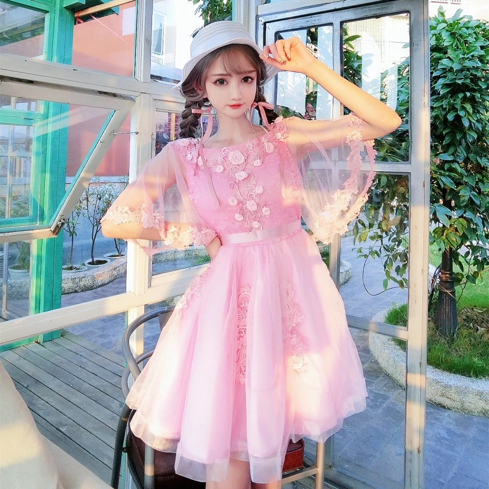 Summer Women's Dress Japanese Sweet and Lovely Style College Girl Puffy Mesh Princess Dress Student Fashion Dress
Summer Women's Dress Japanese Sweet and Lovely Style College Girl Puffy Mesh Princess Dress Student Fashion Dress