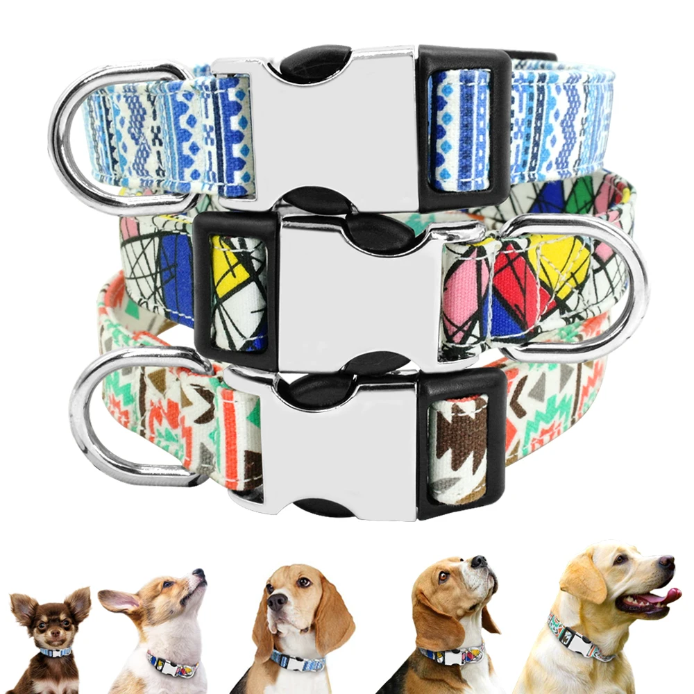6 Colors Dog Collar Nylon Printed Pet Puppy Dog Collars Adjuatable For Small Medium Large Dogs Pug Metal Buckle Correa Perro
6 Colors Dog Collar Nylon Printed Pet Puppy Dog Collars Adjuatable For Small Medium Large Dogs Pug Metal Buckle Correa Perro