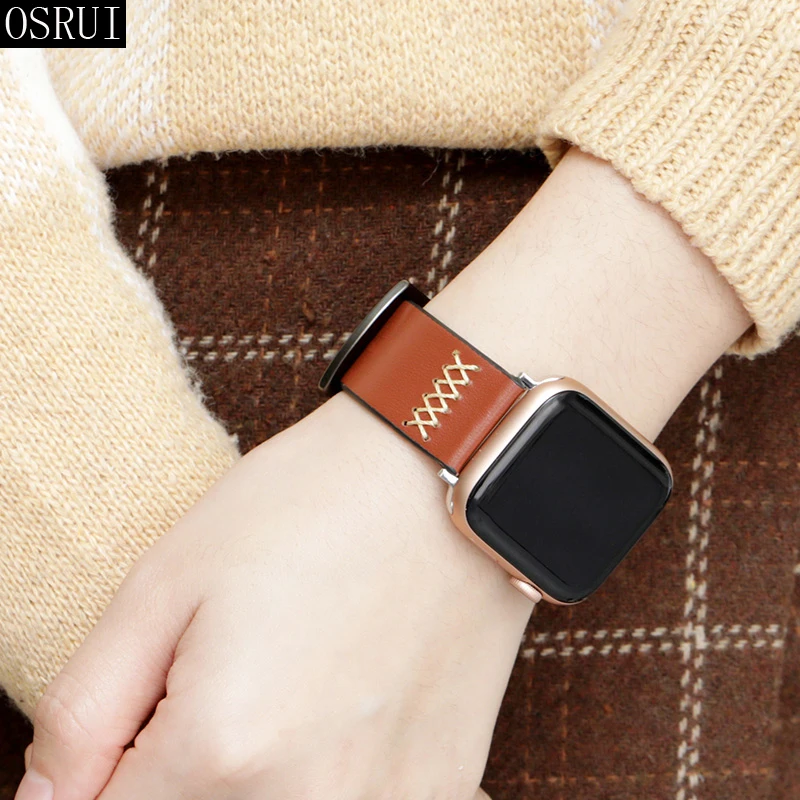 Leather Strap for Apple watch 4 band 42mm 38mm correa iwatch 44mm 40mm series 4 3 2 car line for Apple watch Band
Leather Strap for Apple watch 4 band 42mm 38mm correa iwatch 44mm 40mm series 4 3 2 car line for Apple watch Band