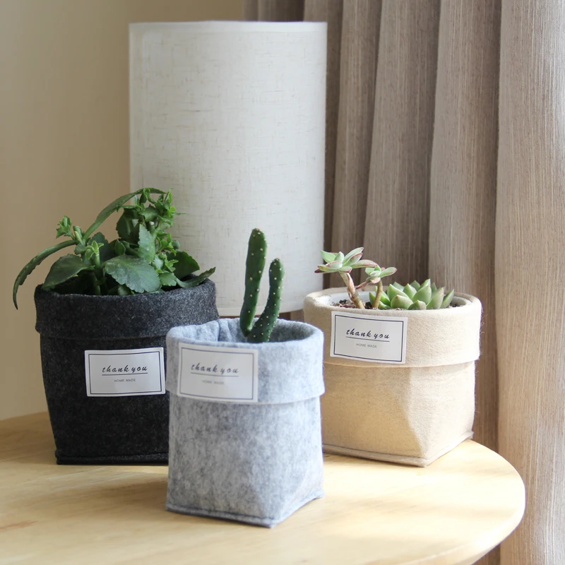 DUNXDECO Home Office Storage Key Accessory Basket Small Plant Pot Holder Cute Mini Felt Bag 3PCS Table Multifunction Container
DUNXDECO Home Office Storage Key Accessory Basket Small Plant Pot Holder Cute Mini Felt Bag 3PCS Table Multifunction Container