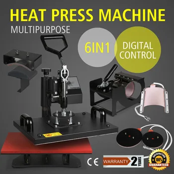 6 in 1 Digital Heat Press Machine Multifunctional Transfer Sublimation for T-Shirt Mug Cup Hat Cap 15"X12" (38X30cm) Heat Platen
6 in 1 Digital Heat Press Machine Multifunctional Transfer Sublimation for T-Shirt Mug Cup Hat Cap 15"X12" (38X30cm) Heat Platen