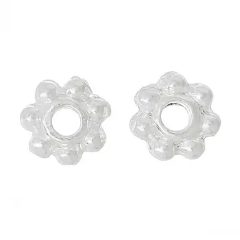 DoreenBeads Retail Spacer Beads Flower Silver color About 4mm x 4mm,Hole:Approx 0.9mm,2000PCs 
DoreenBeads Retail Spacer Beads Flower Silver color About 4mm x 4mm,Hole:Approx 0.9mm,2000PCs