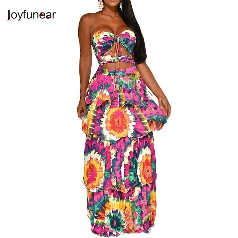 Joyfunear 2019 Summer Sexy Ruffles Dress Sleeveless Blackless Printed Wrap Chest Long Maxi Dress Beach Leisure Cake Dress Ladies
Joyfunear 2019 Summer Sexy Ruffles Dress Sleeveless Blackless Printed Wrap Chest Long Maxi Dress Beach Leisure Cake Dress Ladies
