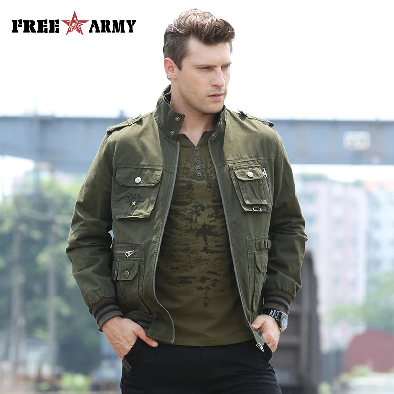 Image Free Army Men s clothing 2016 spring male military jacket male Army Green military coat army jacket MS 6280A