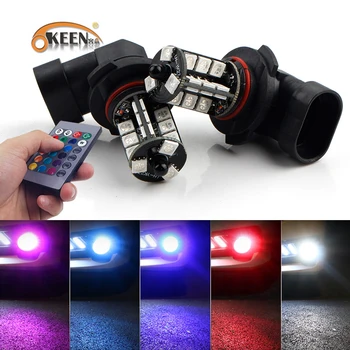OKEEN 2pcs H11 LED Fog Light Bulb RGB H13 9005 9006 H3 9004 9007 9012 H1 H11 LED Headlight 5050LED 27SMD 12V with remote Control
OKEEN 2pcs H11 LED Fog Light Bulb RGB H13 9005 9006 H3 9004 9007 9012 H1 H11 LED Headlight 5050LED 27SMD 12V with remote Control