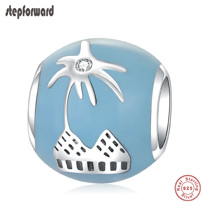 STEP FORWARD Original 100% 925 Sterling Silver Coconut Tree Charm Fit Bracelet Bohemia Sea Straw House Beads For Jewelry Making
STEP FORWARD Original 100% 925 Sterling Silver Coconut Tree Charm Fit Bracelet Bohemia Sea Straw House Beads For Jewelry Making