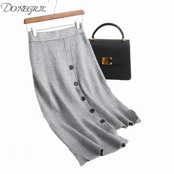 New Autumn Winter 2019 Fashion personality Hem designed asymmetrical single breasted loose straight sknit skirt women
New Autumn Winter 2019 Fashion personality Hem designed asymmetrical single breasted loose straight sknit skirt women