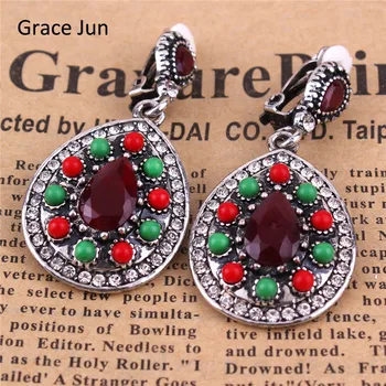 Grace Jun Vintage Silver Plated Rhinestone Resin Clip Earrings Non Piercing Wedding Earrings for Women Fashion Bohemian Style
Grace Jun Vintage Silver Plated Rhinestone Resin Clip Earrings Non Piercing Wedding Earrings for Women Fashion Bohemian Style