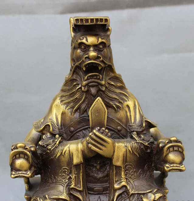 S5369 11" Chinese Bronze Immortal Lord LongWang Dragon King God Sitting Chair Statue D0318
S5369 11" Chinese Bronze Immortal Lord LongWang Dragon King God Sitting Chair Statue D0318