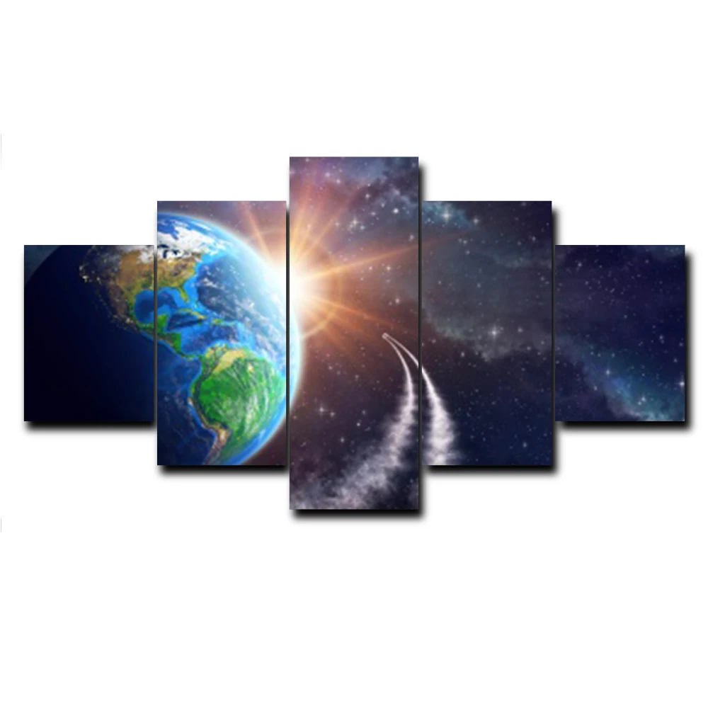 5 Panel Abstract Earth Sunshine Posters and Prints Home Decor Wall Artwork Canvas Painting for Living Room Decoration No Frame
5 Panel Abstract Earth Sunshine Posters and Prints Home Decor Wall Artwork Canvas Painting for Living Room Decoration No Frame