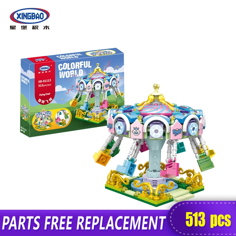 513pcs Rotating Fying Chair Building Blocks for Kids Buildling Amusement Park Brick Block compatible with LOGO Xingbao 01113
513pcs Rotating Fying Chair Building Blocks for Kids Buildling Amusement Park Brick Block compatible with LOGO Xingbao 01113