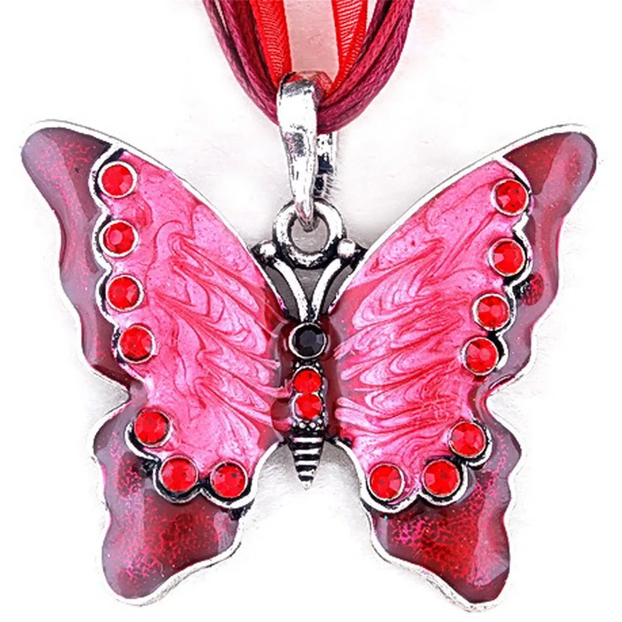 2018 ожерелье-чокер модное женское ювелирное изделие с кристаллами-бабочками