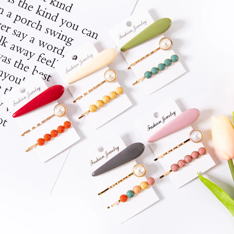 G.YCX 3 pcs/set Cute Candy Color Bead Acrylic Hair Clips for Women Gold Filled Imitation Pearl Barrette Summer Hair Accessories
G.YCX 3 pcs/set Cute Candy Color Bead Acrylic Hair Clips for Women Gold Filled Imitation Pearl Barrette Summer Hair Accessories