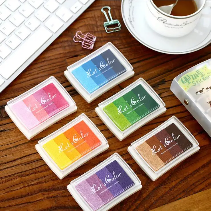 1pcs Sweet Candy Color Rainbow Inkpad Gradient Color Ink Pad DIY Stamp Decoration Fingerprint Scrapbooking Accessories
1pcs Sweet Candy Color Rainbow Inkpad Gradient Color Ink Pad DIY Stamp Decoration Fingerprint Scrapbooking Accessories