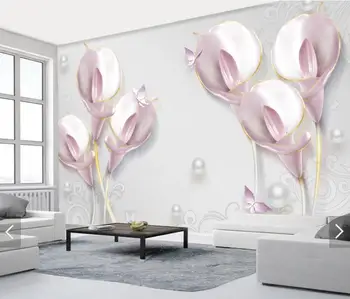 3D 8D Embossed Calla Lily Wall Mural Photo Wallpaper for Living Room Backdrop Wall Paper Roll Home Decor Animal Murals Customize
3D 8D Embossed Calla Lily Wall Mural Photo Wallpaper for Living Room Backdrop Wall Paper Roll Home Decor Animal Murals Customize