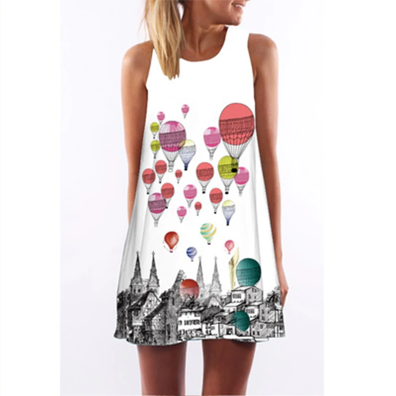 Sexy Girl Women Round Neck Sleeveless Digital Printing Summer Mini Dress 2019 aa52
Sexy Girl Women Round Neck Sleeveless Digital Printing Summer Mini Dress 2019 aa52