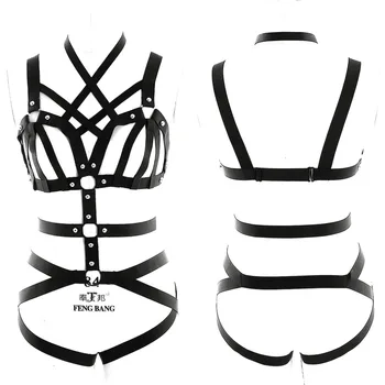 Black Set Harness Bra Women Body Cage Pentagram Top Elastic Belt Full Harajuku Lingerie Punk Gothic Garter Belt Festival Rave
Black Set Harness Bra Women Body Cage Pentagram Top Elastic Belt Full Harajuku Lingerie Punk Gothic Garter Belt Festival Rave
