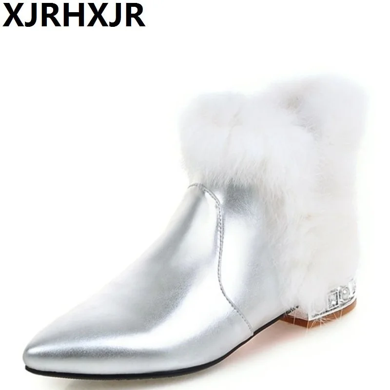 XJRHXJR 2019 Pointed Toe Low Heels Ankle Boots Brand Designer Sexy Rabbit Fur Wedding Boots Autumn Winter Ladies Shoe
XJRHXJR 2019 Pointed Toe Low Heels Ankle Boots Brand Designer Sexy Rabbit Fur Wedding Boots Autumn Winter Ladies Shoe