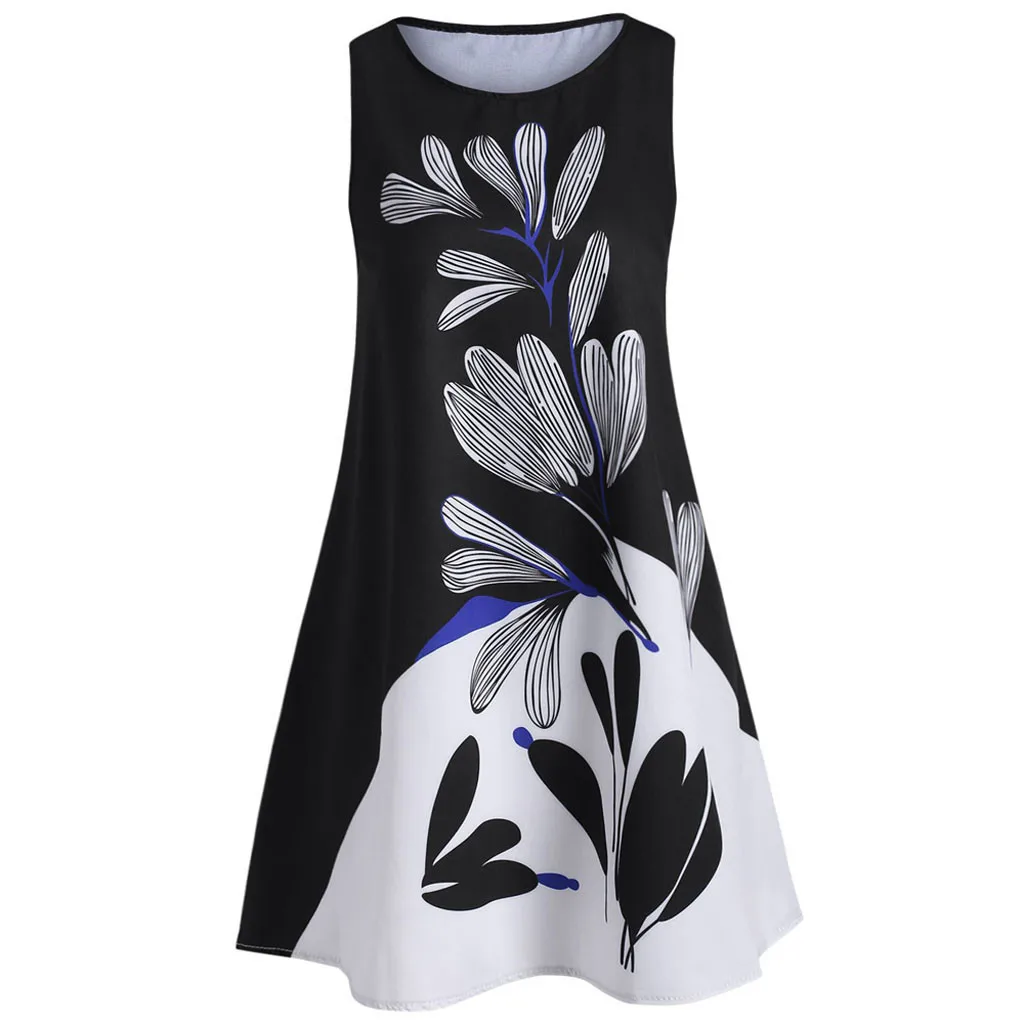 Women Casual Printed Round Neck Sleeveless Tank Dress
Women Casual Printed Round Neck Sleeveless Tank Dress