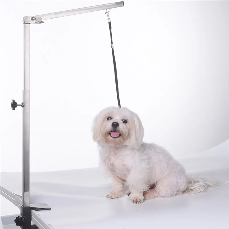 Image Foldable Pet Cat Dog Grooming Arm 62cm Stainless Steel Pets Puppy Grooming Table Suspension Bracket without sling