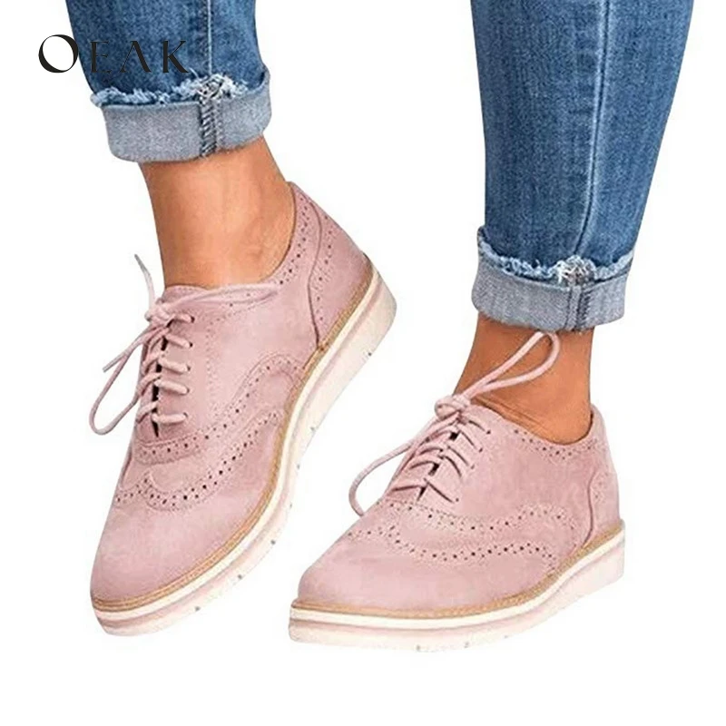 Oeak Women Brogue Shoes Flat Platform England Ladies Shoes Oxfords Cut-Outs Lace Up Casual Female Footwear sapato feminino
Oeak Women Brogue Shoes Flat Platform England Ladies Shoes Oxfords Cut-Outs Lace Up Casual Female Footwear sapato feminino