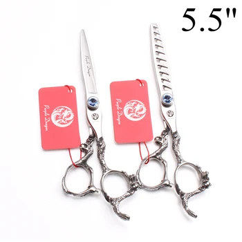Z9006 5.5" 16cm 440C Purple Dragon Cutting Scissors Thinning Shears Set of Tool Professional Hairdressing Scissors Hair Scissors
Z9006 5.5" 16cm 440C Purple Dragon Cutting Scissors Thinning Shears Set of Tool Professional Hairdressing Scissors Hair Scissors