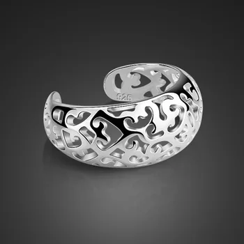 Fashion retro hollow pattern ring. 100% solids 925 sterling silver Adjustable size ring for women. Hot Sales Charm Lady Jewelry
Fashion retro hollow pattern ring. 100% solids 925 sterling silver Adjustable size ring for women. Hot Sales Charm Lady Jewelry