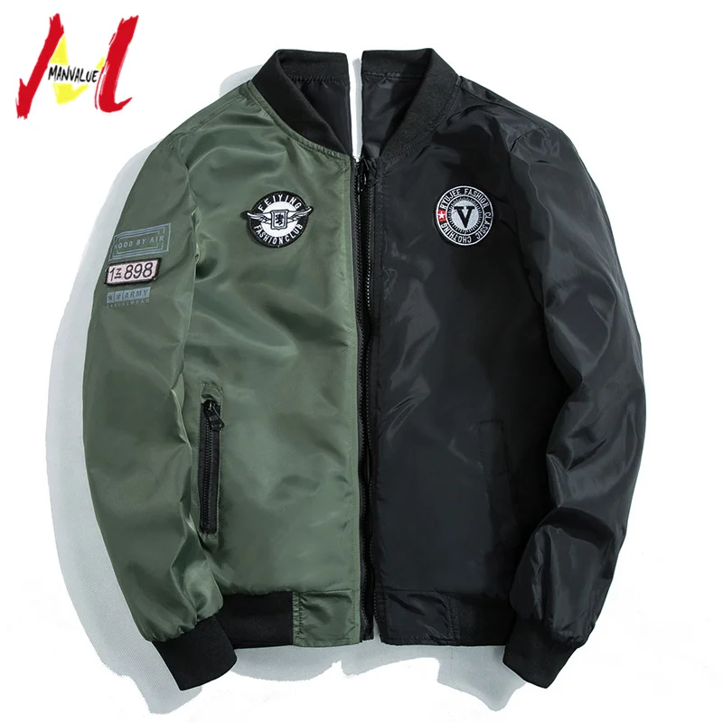 MANVALUE Spring and Autumn Men's Wear Double-sided Air Force Pilots Thin Coats Young Male Jackets Both Sides Reversible
MANVALUE Spring and Autumn Men's Wear Double-sided Air Force Pilots Thin Coats Young Male Jackets Both Sides Reversible