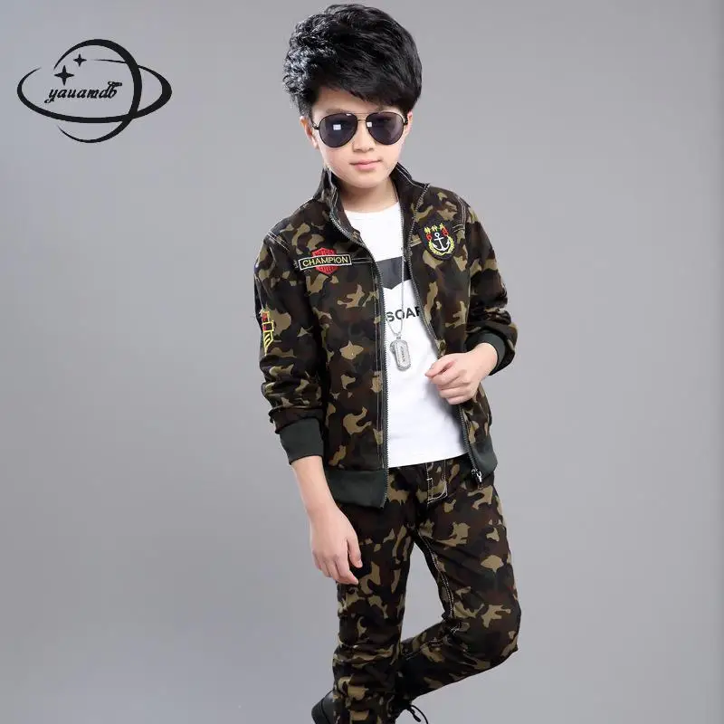 YAUAMDB kid clothing sets 2018 spring autumn 5-15Y boys girls camouflage suit zipper jacket+pants children long sleeves 2pcs y50 
YAUAMDB kid clothing sets 2018 spring autumn 5-15Y boys girls camouflage suit zipper jacket+pants children long sleeves 2pcs y50