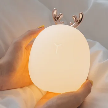 Deers Rabbit Silicone Night Light Touching Chargeable Christmas Atmospheres Lamp JDH99
Deers Rabbit Silicone Night Light Touching Chargeable Christmas Atmospheres Lamp JDH99